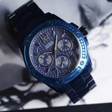 Guess Flagship Chronograph Blue Dial Blue Steel Strap Watch for Men - W0601G2 Buy Now By Guess