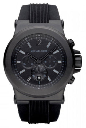 Michael Kors Dylan Black Dial Black Rubber Strap Watch for Men - MK8152 Buy Now By Michael Kors