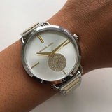 Michael Kors Silver Dial Two Tone Steel Strap Watch for Women - MK3679 Buy Now By Michael Kors