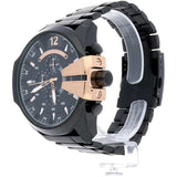 Diesel Mega Chief Chronograph Black Dial Black Steel Strap Watch For Men - DZ4309 Buy Now By Diesel