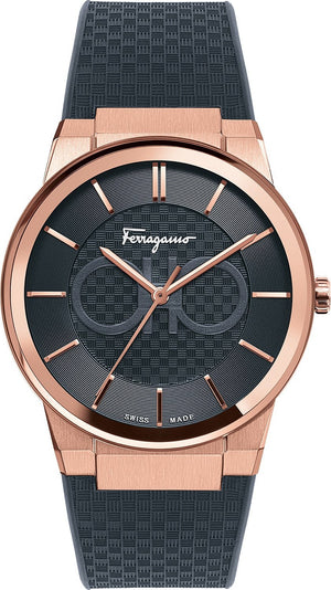 Salvatore Ferragamo Sapphire Black Dial Black Silicone Strap Watch for Men - SFHP00420 Buy Now By Salvatore Ferragamo