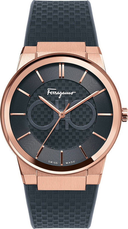 Salvatore Ferragamo Sapphire Black Dial Black Silicone Strap Watch for Men - SFHP00420 Buy Now By Salvatore Ferragamo