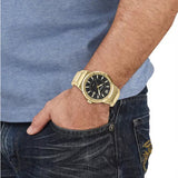 Salvatore Ferragamo F-80 Classic Black Dial Gold Steel Strap Watch for Men - SFHY00821 Buy Now By Salvatore Ferragamo