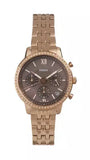 Fossil Neutra Chronograph Mother of Pearl Brown Dial Rose Gold Steel Strap Watch for Women - ES5218 Buy Now By Fossil
