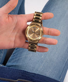Guess Scope Gold Dial Gold Steel Strap Watch for Men - GW0454G2 Buy Now By Guess