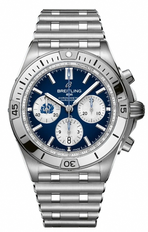 Breitling Chronomat B01 42 Six Nations Scotland Blue Dial Silver Steel Strap Watch for Men - AB0134A51C1A1 Buy Now By Breitling