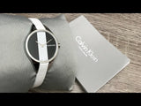 Calvin Klein Rebel White Black Dial White Leather Strap Watch for Women - K8P231L1 Buy Now By Calvin Klein