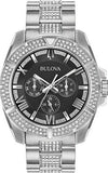 Bulova Crystal Collection Chronograph Black Dial Two Tone Steel Strap Watch for Men - 96C126 Buy Now By Bulova