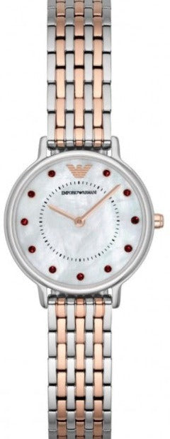 Emporio Armani Dress Analog Mother of Pearl Dial Two Tone Steel Strap Watch For Women - AR2515 Buy Now By Emporio Armani