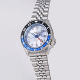 Seiko 5 Sports Automatic GMT SKX Sports Style Asia Exclusive Limited Edition Ice Blue Dial Silver Steel Strap Watch For Men - SSK029K1 Buy Now By Seiko