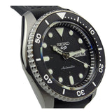Seiko 5 Sport Automatic Black Dial Black Silicone Strap Watch For Men - SRPD65K3 Buy Now By Seiko