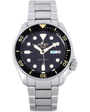 Seiko 5 Sports Automatic Black Dial Silver Steel Strap Watch For Men - SRPD57K1 Buy Now By Seiko