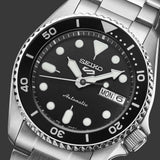 Seiko 5 Sports SKX Automatic Black Dial Silver Steel Strap Watch For Men - SRPK29K1 Buy Now By Seiko
