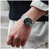 Seiko 5 Sports Automatic Day Date Black Dial Silver Steel Strap Watch for Men - SRPD55K1 Buy Now By Seiko