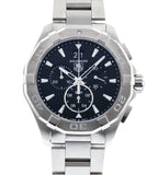 Tag Heuer Aquaracer Chronograph Black Dial Silver Steel Strap Watch for Men - CAY1110.BA0927 Buy Now By Tag Heuer