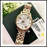 Coach Delancey White Dial Rose Gold Tone Stainless Steel Watch For Women - 14502811 Buy Now By Coach