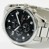 Hugo Boss View Chronograph Black Dial Silver Steel Strap Watch For Men - 1514008 Buy Now By Hugo Boss