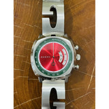 Gucci Grip Quartz Chronograph Red Dial Silver Steel Strap Watch For Men - YA157303 Buy Now By Gucci