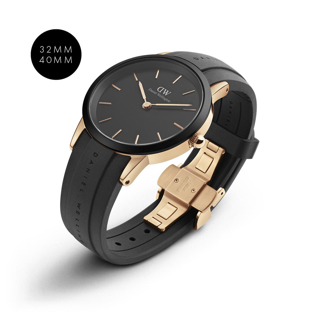 Daniel Wellington Iconic Motion Black Dial Black Rubber Strap Watch For Men - DW00100425 Buy Now By Daniel Wellington