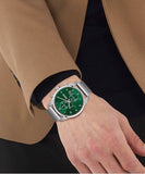 Hugo Boss Skymaster Green Dial Silver Mesh Bracelet Watch for Men - 1513938 Buy Now By Hugo Boss