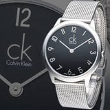 Calvin Klein Minimal Black Dial Silver Mesh Bracelet Watch for Men - K3M51151 Buy Now By Calvin Klein