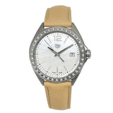 Tag Heuer Formula 1 Quartz Diamonds Mother of Pearl Dial Beige Leather Strap Watch for Women - WBJ131A.FC8254 Buy Now By Tag Heuer