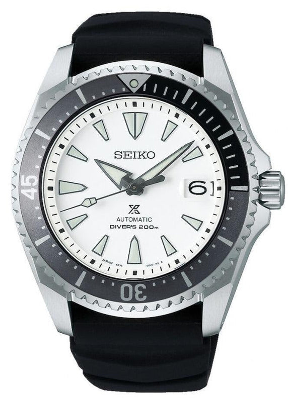 Seiko Shogun Prospex Titanium Divers Automatic White Dial Black Rubber Strap Watch For Men - SPB191J1 Buy Now By Seiko
