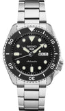 Seiko 5 Sports Automatic Day Date Black Dial Silver Steel Strap Watch for Men - SRPD55K1 Buy Now By Seiko
