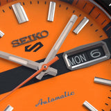 Seiko 5 Sports Double Hurricane Retro Orange Dial Silver Steel Strap Watch For Men - SRPK11K1 Buy Now By Seiko