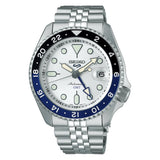 Seiko 5 Sports SKX GMT Automatic Sky Blue Dial Silver Steel Strap Watch For Men - SSK033K1 Buy Now By Seiko
