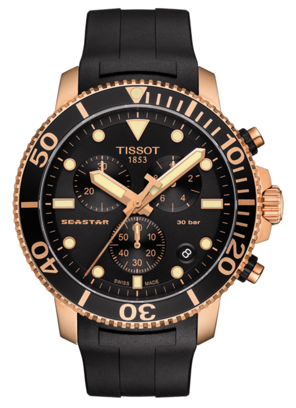 Tissot Seastar 1000 Chronograph Black Dial Black Rubber Strap Watch For Men - T120.417.37.051.00 Buy Now By Tissot