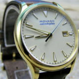 Movado Heritage Calendoplan Beige Dial Brown Leather Strap Watch for Men - 3650003 Buy Now By Movado