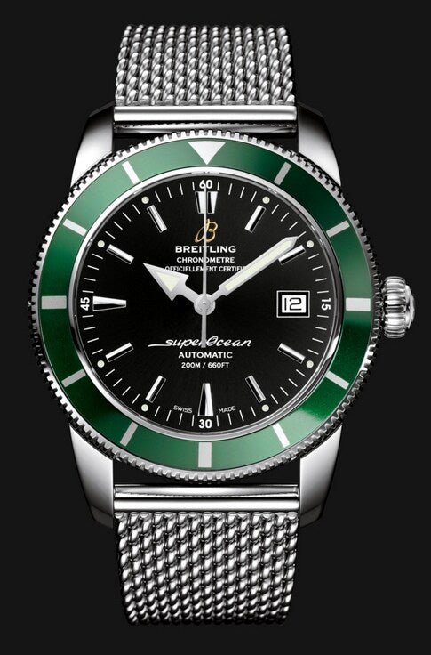 Breitling Superocean Heritage 42mm Chronograph Green Bezel Mens Watch - A1732136 Buy Now By Breitling