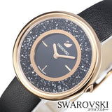Swarovski Crystalline Pure Black Dial Black Leather Strap Watch for Women - 5275043 Buy Now By Swarovski