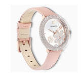 Swarovski Crystal Frost White Dial Pink Leather Strap Watch for Women - 5519223 Buy Now By Swarovski