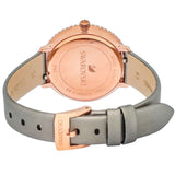 Swarovski Crystal Frost Grey Dial Grey Leather Strap Watch for Women - 5484067 Buy Now By Swarovski