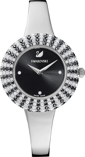 Swarovski Crystal Rose Black Dial Silver Steel Strap Watch for Women - 5484076 Buy Now By Swarovski