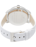 Swarovski Crystalline Hours Silver Dial White Leather Strap Watch for Women - 5295383 Buy Now By Swarovski