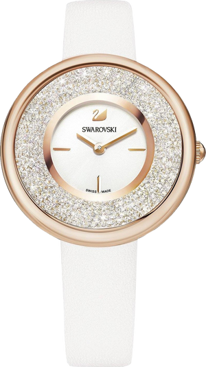 Swarovski Crystalline Pure White Dial White Leather Strap Watch for Women - 5376083 Buy Now By Swarovski