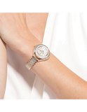 Swarovski Crystalline Aura Silver Dial Rose Gold Steel Strap Watch for Women - 5519459 Buy Now By Swarovski