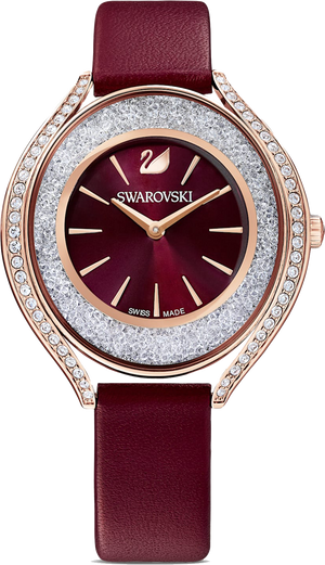 Swarovski Crystalline Aura Red Dial Red Leather Strap Watch for Women - 5558637 Buy Now By Swarovski