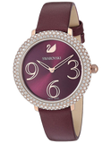 Swarovski Crystal Frost Red Dial Red Leather Strap Watch for Women - 5484064 Buy Now By Swarovski