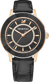 Swarovski Octea Lux Black Dial Black Leather Strap Watch for Women - 5414410 Buy Now By Swarovski