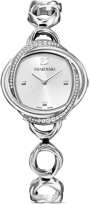 Swarovski Crystal Flower Silver Dial Silver Steel Strap Watch for Women - 5547622 Buy Now By Swarovski