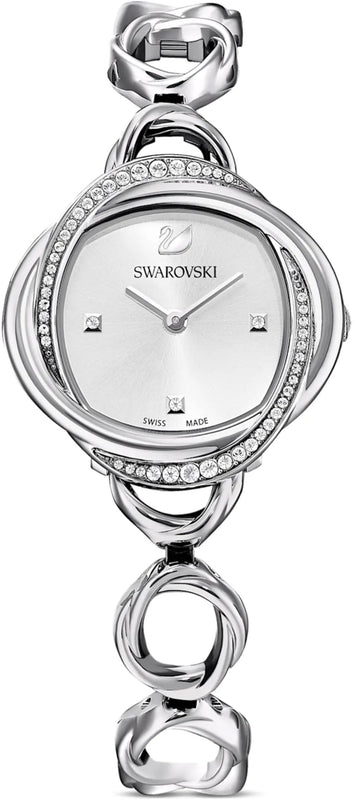 Swarovski Crystal Flower Silver Dial Silver Steel Strap Watch for Women - 5547622 Buy Now By Swarovski