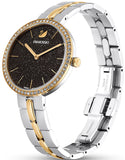 Swarovski Cosmopolitan Black Dial Two Tone Steel Strap Watch for Women - 5644072 Buy Now By Swarovski