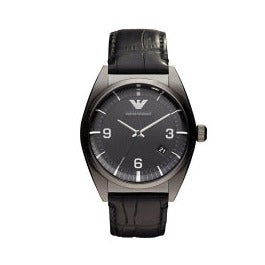 Emporio Armani Franco Black Dial Black Leather Strap Watch For Men - AR0368 Buy Now By Emporio Armani