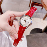 Tissot Couturier Lady Silver Dial Red Leather Strap Watch for Women - T035.210.16.031.01 Buy Now By Tissot