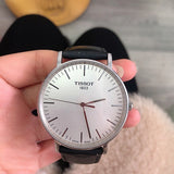 Tissot T Classic Everytime Large White Dial Black Leather Strap Watch For Men - T109.610.16.031.00 Buy Now By Tissot
