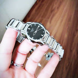 Tissot T Wave Black Dial Two Tone Steel Strap Watch For Women - T023.210.11.056.00 Buy Now By Tissot